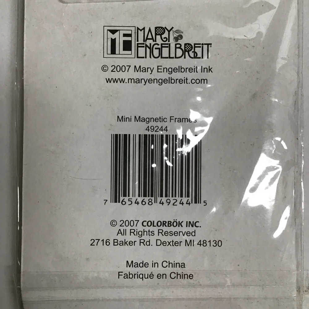 Mary Engelbreit 2 Mini Magnetic Photo Frames 3.5x3.5